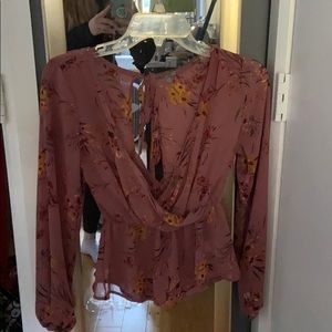 Long sleeve sheer top